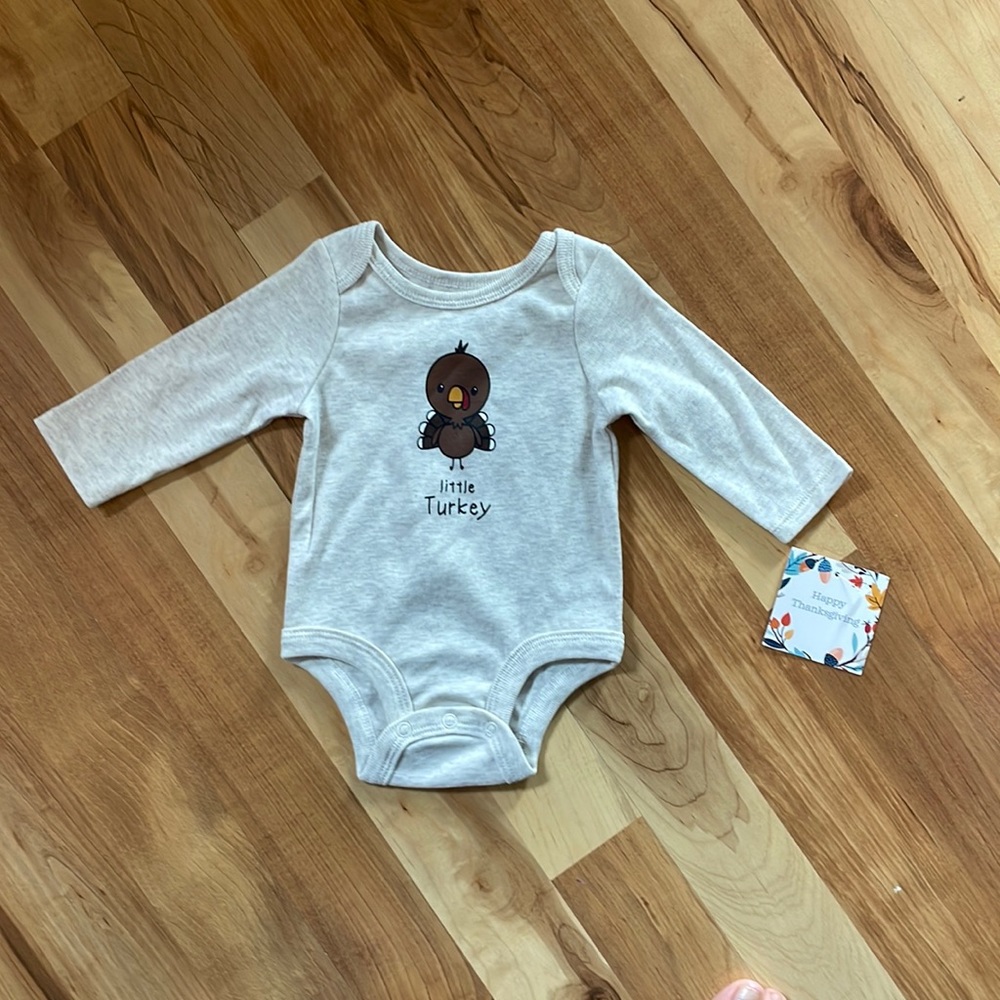 “Little Turkey” Long Sleeved Onesie